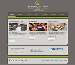 Création du site Celebration Food Service en Responsive Web Design, création de site internet Lausanne, Echallens, Vaud, Neuchâtel, Jura, Fribourg, Valais, Suisse